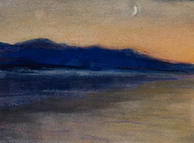 New moon over the Chiemsee